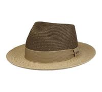 Toyo Raffia Fedora Strohhut by Stetson dunkelbraun L (58-59 cm)