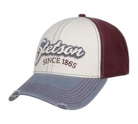 Stetson Tricolour Vintage Distressed Cap 6 Panel Strapback Damen und Herren Sommer Winter