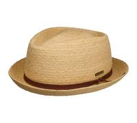 Stetson Uni Diamond Raffiahut Naturfarbener Hut mit UV-Schutz Ledergarnitur Damen Frühjahr Sommer