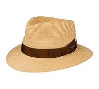 Stetson Uni Hemp Traveller Strohhut Damen Herren Hut aus 100% Hanf Made in Italy Reisehut UV-Schutz 40+ Frühling Sommer Natur XXL (62-63 cm)