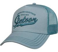 Stetson Since 1865 Trucker Cap One Size (ca. 56-60 cm) Herren - Schirm & Front aus 100% Baumwolle - Größenverstellbar - Meshcap mit Netzeinsatz - Schirmlänge 7 cm - Sommer/Winter blau One Size