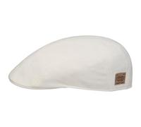Stetson Unlined Cotton Flatcap Einfarbige Klassische Schiebermütze UV-Schutz 40 Baumwollcap Herren Frühjahr Sommer weiß S (54-55 cm)