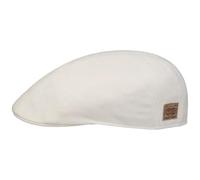 Stetson Unlined Cotton Flatcap - Einfarbige Mütze - Klassische Schiebermütze - UV-Schutz 40 - Baumwollcap für Herren - Frühjahr/Sommer weiß L (58-59 cm)