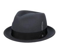 Stetson Vencaster Player Wollhut Einfarbiger Filzhut 100% Wollfilz Wasserabweisend Unisex Herbst Winter dunkelgrau XL (60-61 cm)