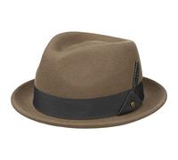 Stetson Vencaster Player Wollhut - Einfarbiger Hut aus 100% Wollfilz - Wasserabweisender Filzhut - Herbst/Winter - Unisex braun XXL (62-63 cm)