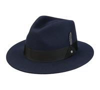 Stetson Vencaster Traveller Wollhut Einfarbiger Wasserabweisender Outdoorhut Unisex Frühling bis Winter dunkelblau L (58-59 cm)