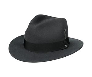 Stetson Vencaster Traveller Wollhut Einfarbiger Wasserabweisender Outdoorhut Unisex Frühling bis Winter dunkelgrau L (58-59 cm)