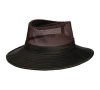 Stetson Vented Crown Stoffhut Travellerhut Dunkelbraun Einfarbig Mit Netz-Einsatz Herren Damen Frühling Sommer Dunkelbraun XXL (62-63 cm)