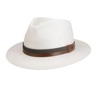 Stetson Vermaron Traveller Panamahut Naturfarbener Hut mit Garniturband aus Leder Made in Ecuador Herren Frühjahr Sommer UV-Schutz 40+ weiß XL (60-61 cm)
