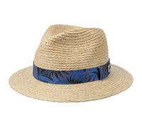 Stetson Vilco Sustainable Traveller Raffiahut - Naturfarbener Hut - Nachhaltiger Strohhut mit floralem Garniturband - Frühjahr/Sommer - Unisex Natur M (56-57 cm)