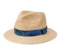 Stetson Vilco Sustainable Traveller Raffiahut - Naturfarbener Hut - Nachhaltiger Strohhut mit floralem Garniturband - Frühjahr/Sommer - Unisex Natur L (58-59 cm)