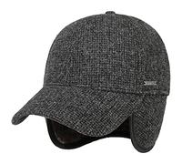 Stetson Baseball Cap EF Wool mit Ohrenklappen, Grau (32) 56-57 cm (M)