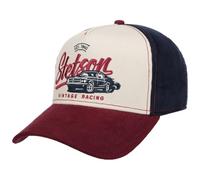 Stetson Vintage Racing Cap Basecap Baseballcap Strapback Herren - Metallschnalle, mit Schirm Frühling-Sommer Herbst-Winter Frühjahr Sommer Herbst Winter - One Size blau-rot