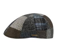 Stetson Viscott Patchwork Flatcap Made in EU Herren Sommer Winter braun-blau M (56-57 cm)