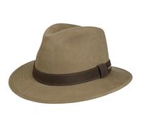 Stetson Waxed Traveller Stoffhut Ledergarnitur Herren Sommer Winter Hellbeige XXL (62-63 cm)