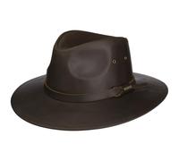 Stetson Glencross Western Buffalo Lederhut Westernhut Büffellederhut Herren - mit Lederband Herbst Sommer Frühjahr Winter Frühling-Sommer Herbst-Winter - 61 cm Dunkelbraun
