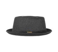 Stetson Fedora (1-St) Wollfilzhut mit Futter, anthrazit