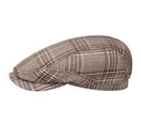 Stetson Wool Silk Check Flatcap Schirmmütze Kariertes Design Made in Germany Herren Ganzjährig braun 55 cm