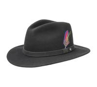 Stetson Traveller-Hut Yutan aus Wollfilz schmutz- und wasserabweisend Schwarz L (58-59 cm)