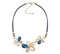 Steuer Collier Metall Glasstein mehrfarbig Damen