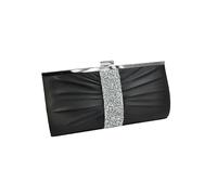 Steuer Modeschmuck Abendtasche Satin-Optik mit Strassbesatz Einheitsgröße