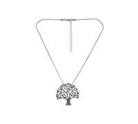 Kette mit Anhänger STEUER "Lebensbaum silberfarben mit 38 Glassteinen", silber, Halsketten, Damen, 52cm, Metall, L: 52 B: 49mm, glänzend, B:49mm (69585057-0) silber