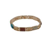 Armband STEUER "Echtstein mehrfarbig Magnet", bunt (mehrfarbig), Armbänder, Damen, 18,5cm, Metall, glänzend, Armband (36703338-0) mehrfarbig