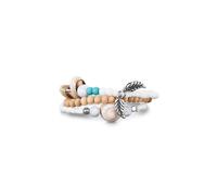 Armband STEUER "Set aus 3 Strech-Armbändern mit Muschelzierde", beige (champagner), Armbänder, Damen, 19cm, Metall, Armband (47927158-0) champagner
