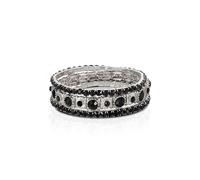 Armband STEUER "Set aus 3 Strecharmbändern rhodiumf.-schwarz", schwarz, Armbänder, Damen, 19cm, Metall, Armband (58807250-0) schwarz