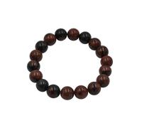 Steuer Modeschmuck Armband Stretch mit Echtstein Jaspis braun Einheitsgröße