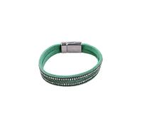 Steuer Modeschmuck Armband Velours Armband türkis mit Strass Einheitsgröße