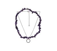 Steuer Modeschmuck Collier Set Amethyst-Splitterkette und Kette mit Anhänger Einheitsgröße