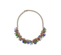 Steuer Modeschmuck Collierkette Collier mit bunter Glaszierde Einheitsgröße