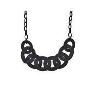 Steuer Modeschmuck Damen Collierkette Metall 50 Matt schwarz 445050012