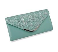 Abendtasche STEUER "Seidenoptik in mintgrün und Spitzenbesatz" Gr. B: 150 cm, grün Damen Taschen (17098913-0) grün