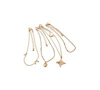 Fußkette STEUER "Metall Glänzend gelb vergoldet", gelb, Fußketten, Damen, 22+7cm, Metall, glänzend (49191551-0) gelb
