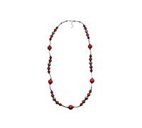 Steuer Modeschmuck Kette Metall Acryl schwarz rot Einheitsgröße