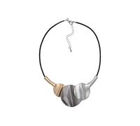 Steuer Modeschmuck Kette Metall dreifarbig matt Einheitsgröße