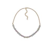 Collierkettchen STEUER "Metall glänzend vergoldet Kristall Süßwasserzuchtperle", gelb, Halsketten, Damen, 53cm, Metall, L: 53 B: 10mm, glänzend, B:10mm (46667643-0) gelb