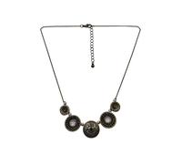 Steuer Modeschmuck Kette Metall Glasstein Schwarz 48cm Einheitsgröße