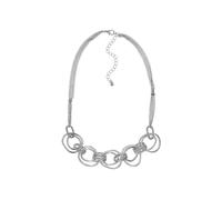 Collierkettchen STEUER "Metall Matt Glanz", silber, Halsketten, Damen, 50cm, Metall, L: 50 B: 24mm, glänzend, matt, B:24mm (44810608-0) silber