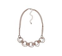 Steuer Modeschmuck Kette Metall Matt Glanz vergoldet rot Einheitsgröße