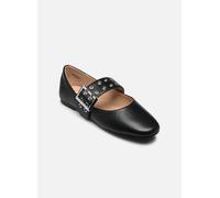 Riemchenballerina STEVE MADDEN "STEVE MADDEN Ballerinas Leder", Damen, Gr. 40, schwarz, Leder, casual, Schuhe (14147248-40) schwarz