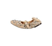 Riemchenballerina STEVE MADDEN "STEVE MADDEN Ballerinas Leder", Damen, Gr. 40, braun, Leder, Schuhe Riemchenballerina (10677949-40) braun