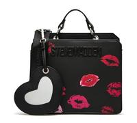 Steve Madden Bevelyn Convertible Crossbody Bag, Schwarz/Valentine Kisses, Einheitsgröße
