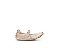 Riemchenballerina STEVE MADDEN "STEVE MADDEN Ballerinas Lederimitat", Damen, Gr. 41, gold, Lederimitat, Schuhe Riemchenballerina (56249963-41) gold