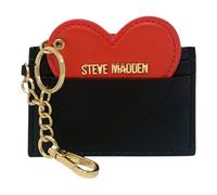 Steve Madden Damen Bhenley 2 Stück Kartenetui mit Schlüsselring und Clip, Schwarz/Rot, Einheitsgröße, Classic