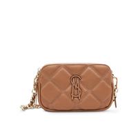Steve Madden Damen Daisy Quilted Bdaisy Crossbody mit doppeltem Reißverschluss, Cognac