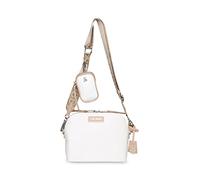 Steve Madden Damen Dome Crossbody Bag Farren Umhängetasche aus Nylon, Weißbraun