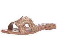 Steve Madden Damen Hadyn Slide Sandale, Bronzefarbene Strasssteine, 6,5